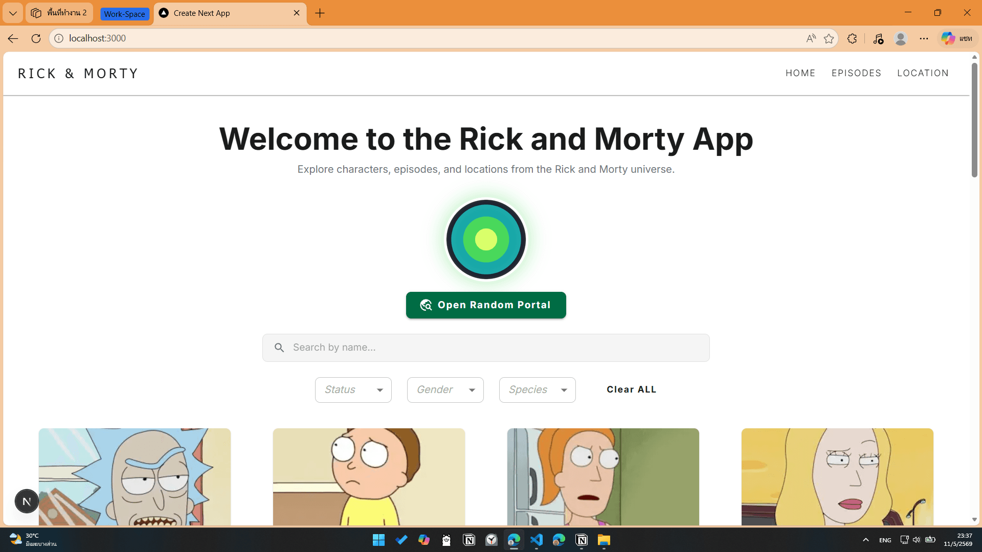 Rick and Morty Multiverse Explorer